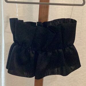 Worn Once, Cloud Ten Black Ruffle Crop Top, Size S